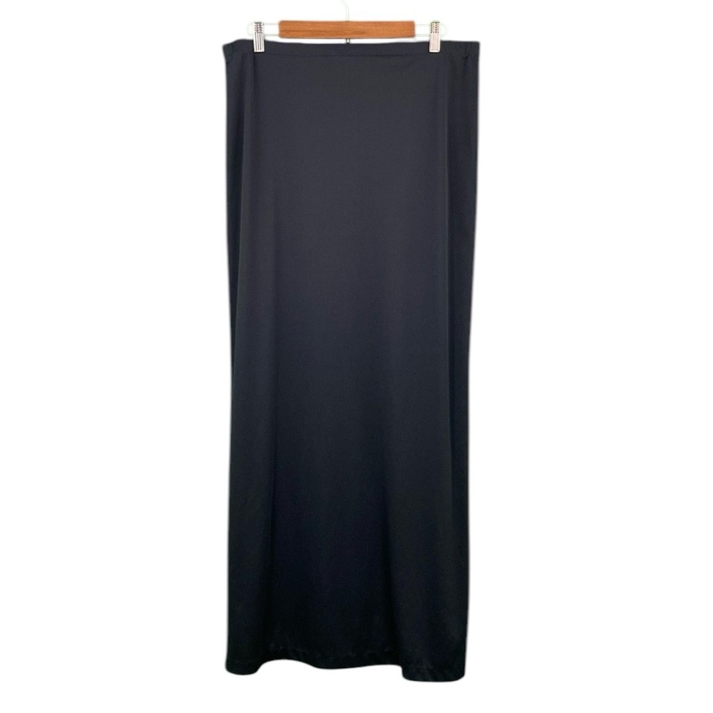 ILGWU Vintage Black Classic Flowy Maxi Skirt